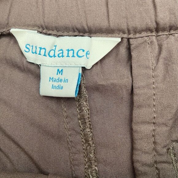 Sundance Tone It Up Embroidered Pull On Ankle Pants Brown Size Medium - Picture 4 of 10